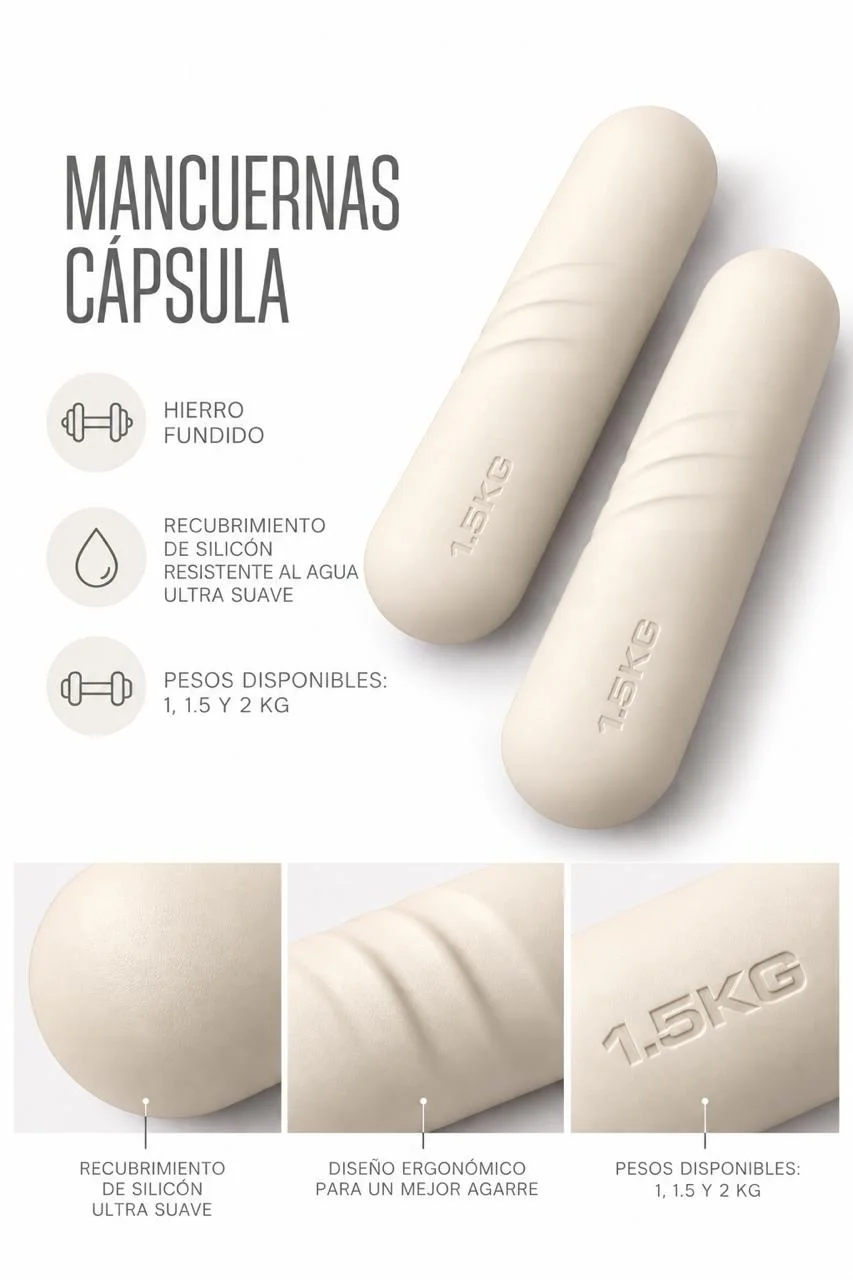 Par Mancuerna Pesa Cápsula Silicón 1.5kg - miniatura 2