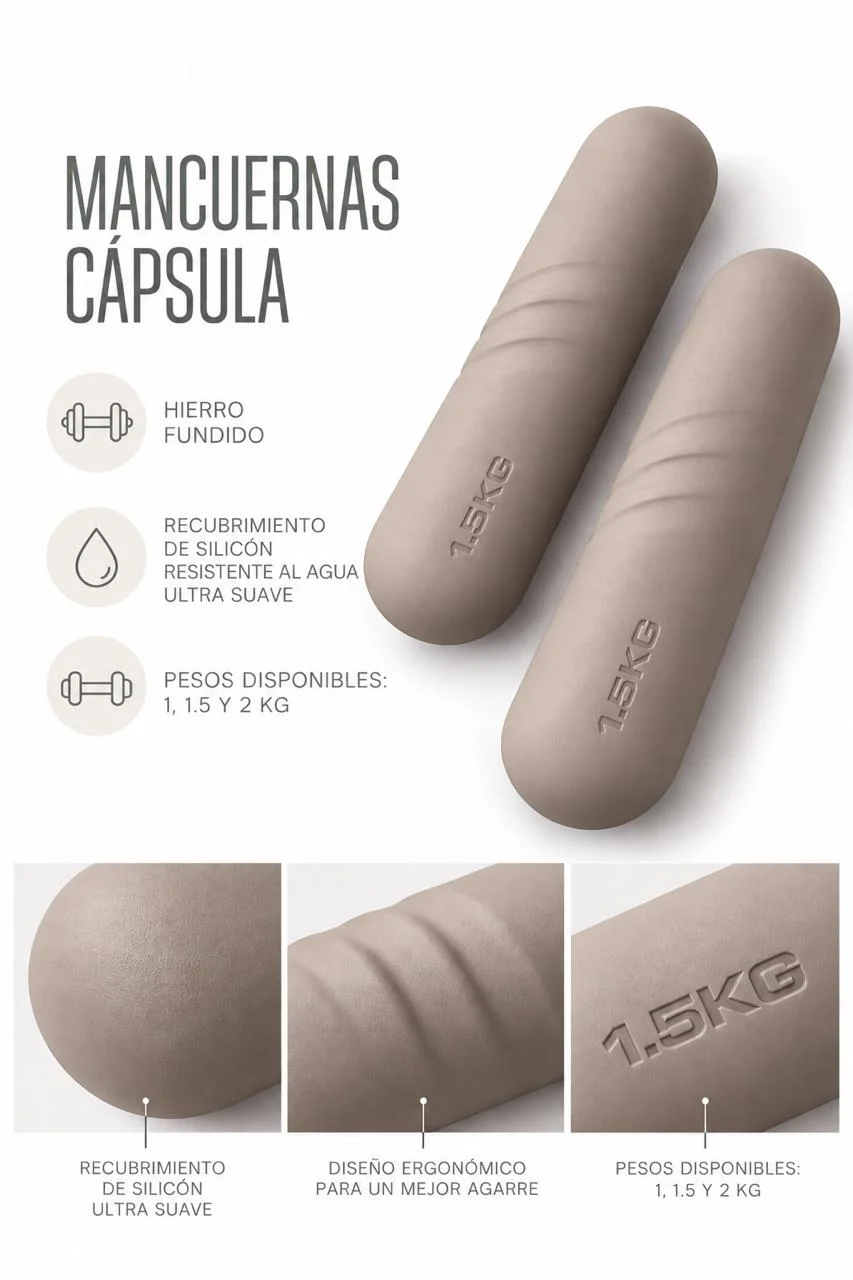 Par Mancuerna Pesa Cápsula Silicón 1.5kg - miniatura 2
