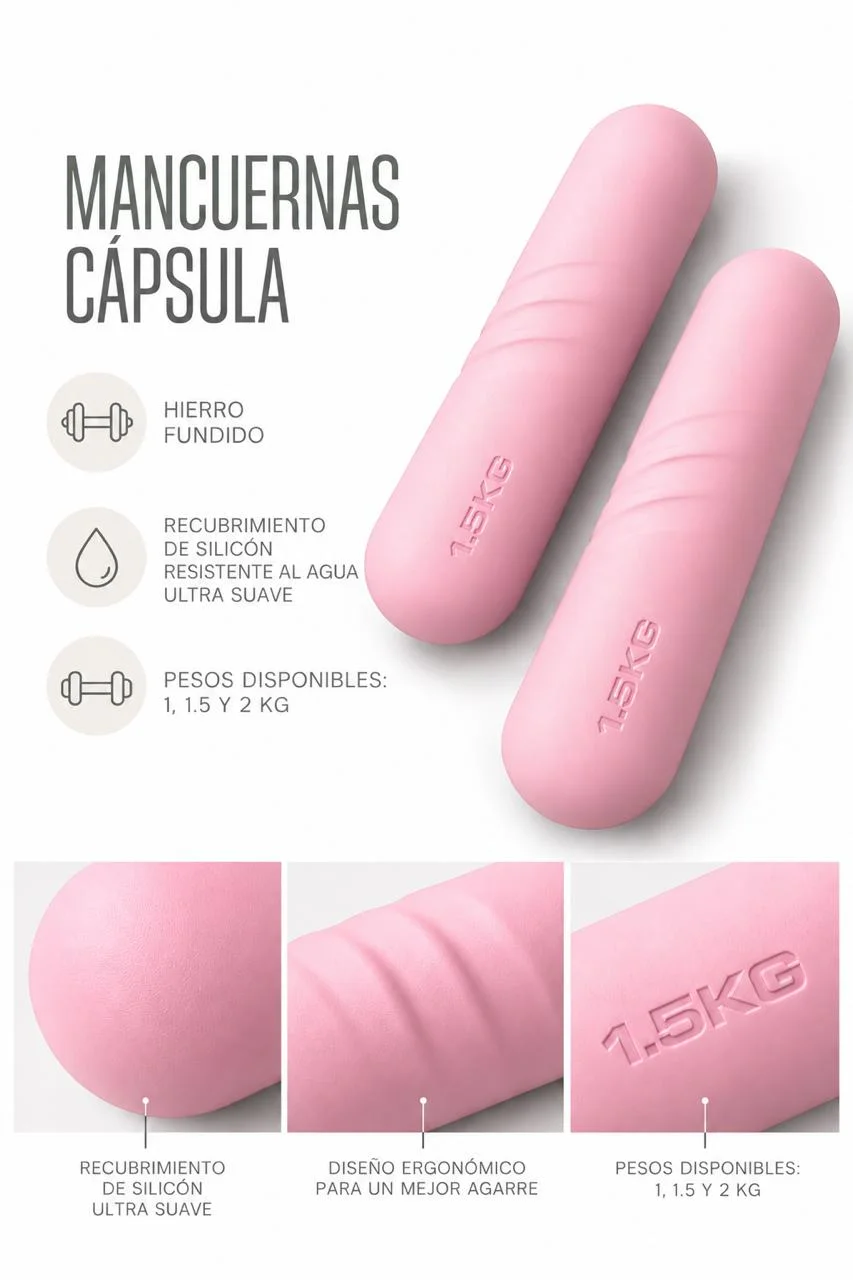 Par Mancuerna Pesa Cápsula Silicón 1.5kg - miniatura 2