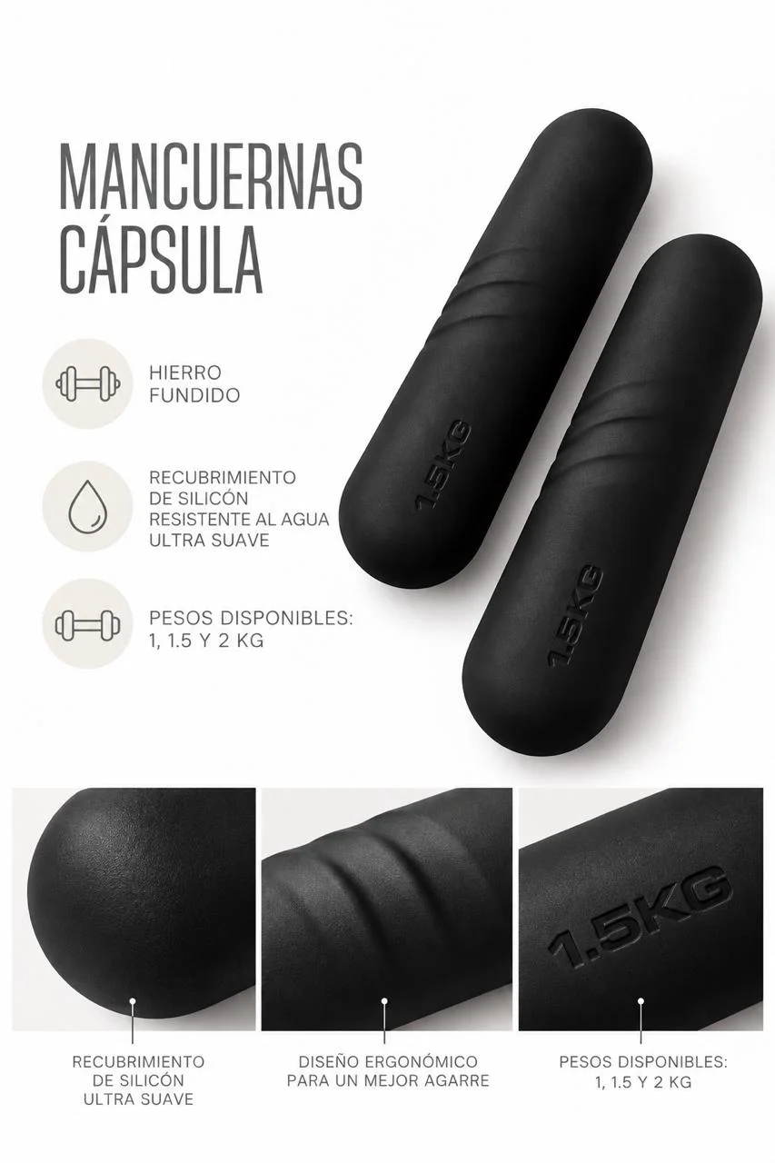 Par Mancuerna Pesa Cápsula Silicón 1.5kg - miniatura 2