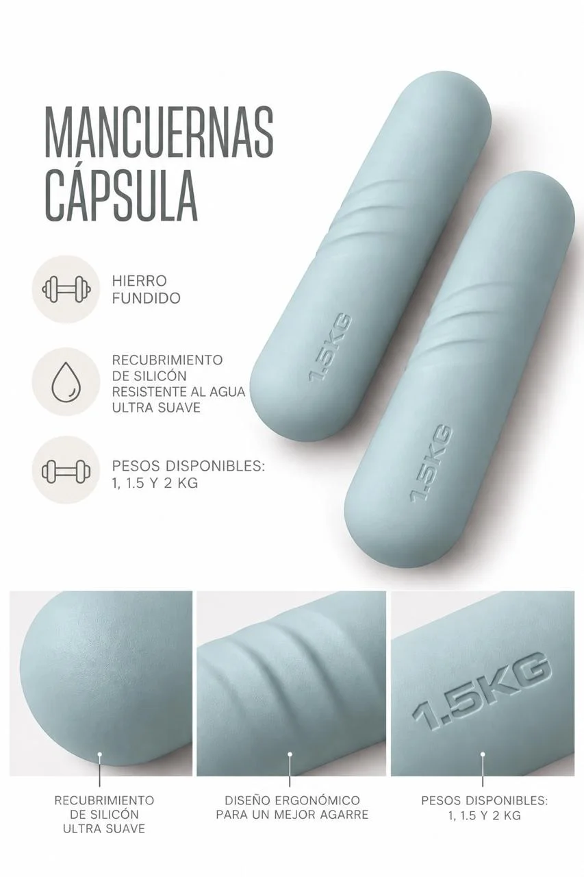 Par Mancuerna Pesa Cápsula Silicón 1.5kg - miniatura 2
