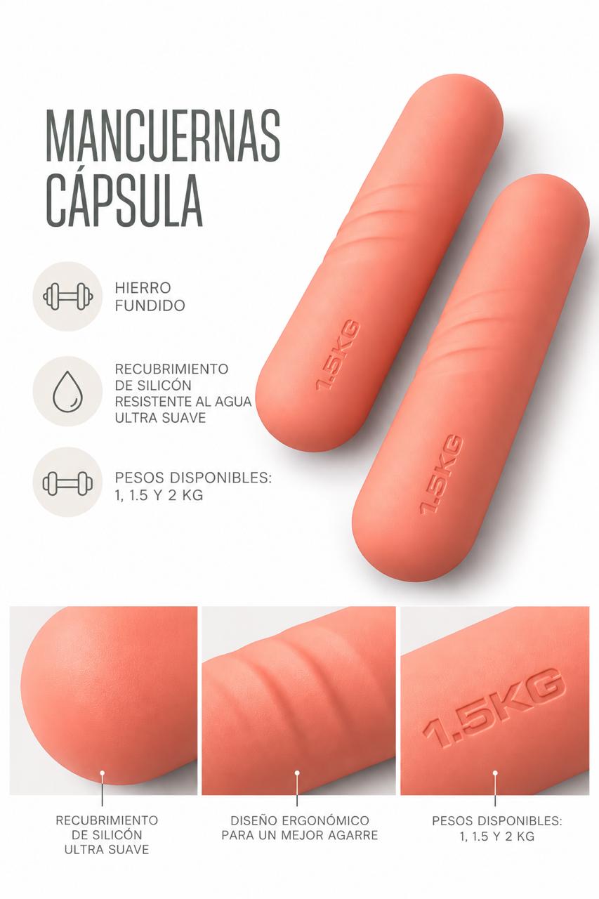 Par Mancuerna Pesa Cápsula Silicón 1.5kg - miniatura 2