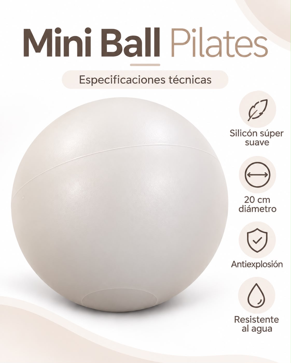 Pelota Mini Ball 20CM Anti/explosión Silicón - miniatura 3