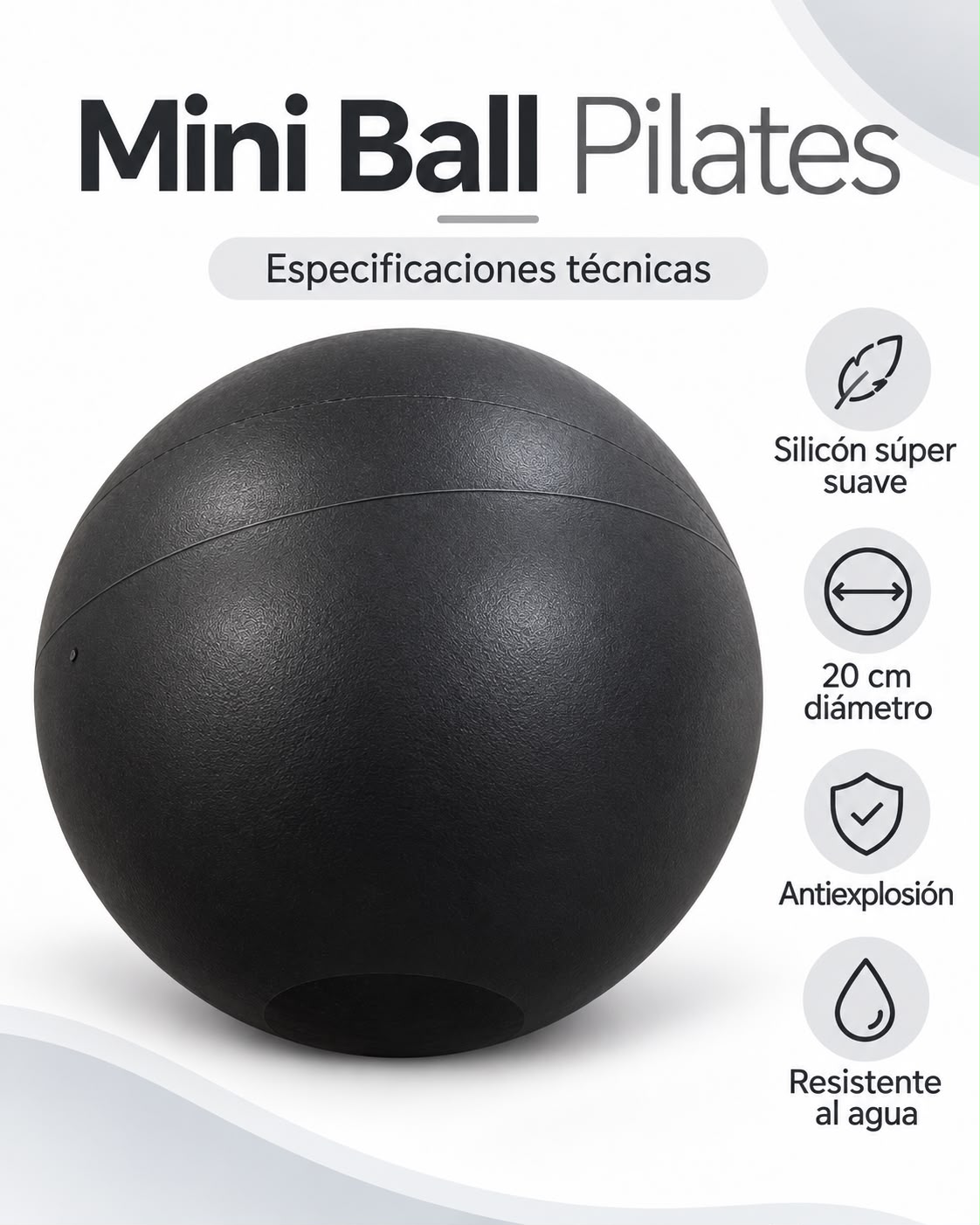 Pelota Mini Ball 20CM Anti/explosión Silicón - miniatura 3