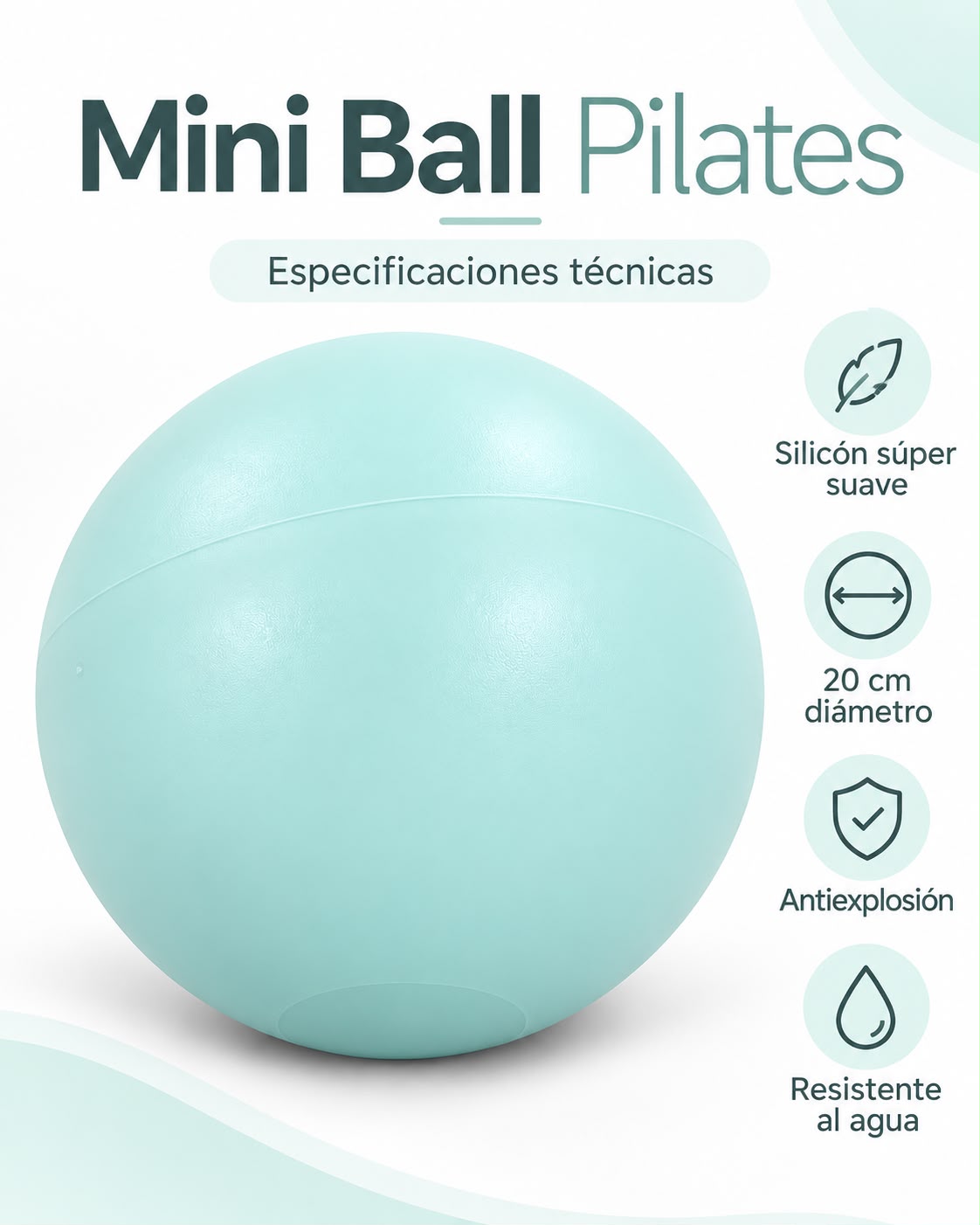 Pelota Mini Ball 20CM Anti/explosión Silicón - miniatura 3