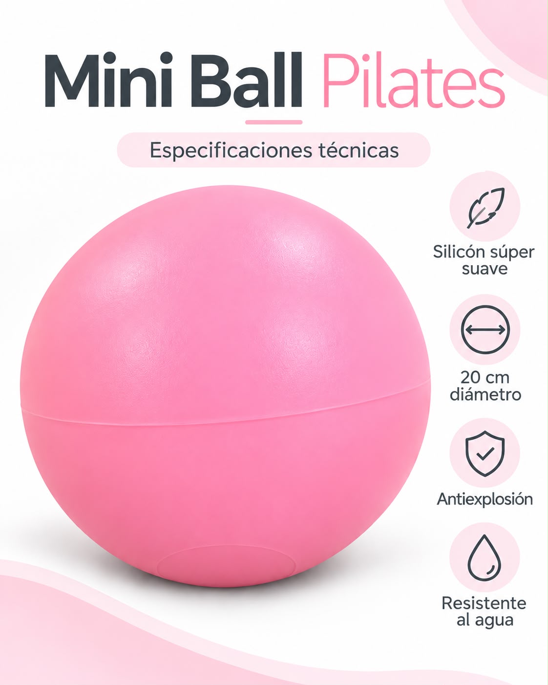 Pelota Mini Ball 20CM Anti/explosión Silicón - miniatura 3