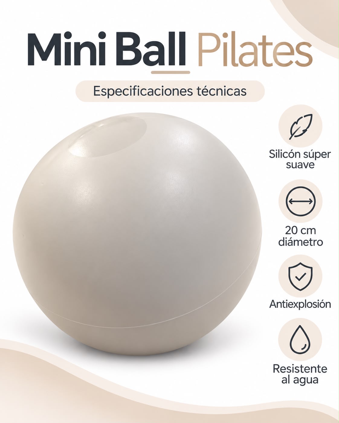 Pelota Mini Ball 20CM Anti/explosión Silicón - miniatura 3