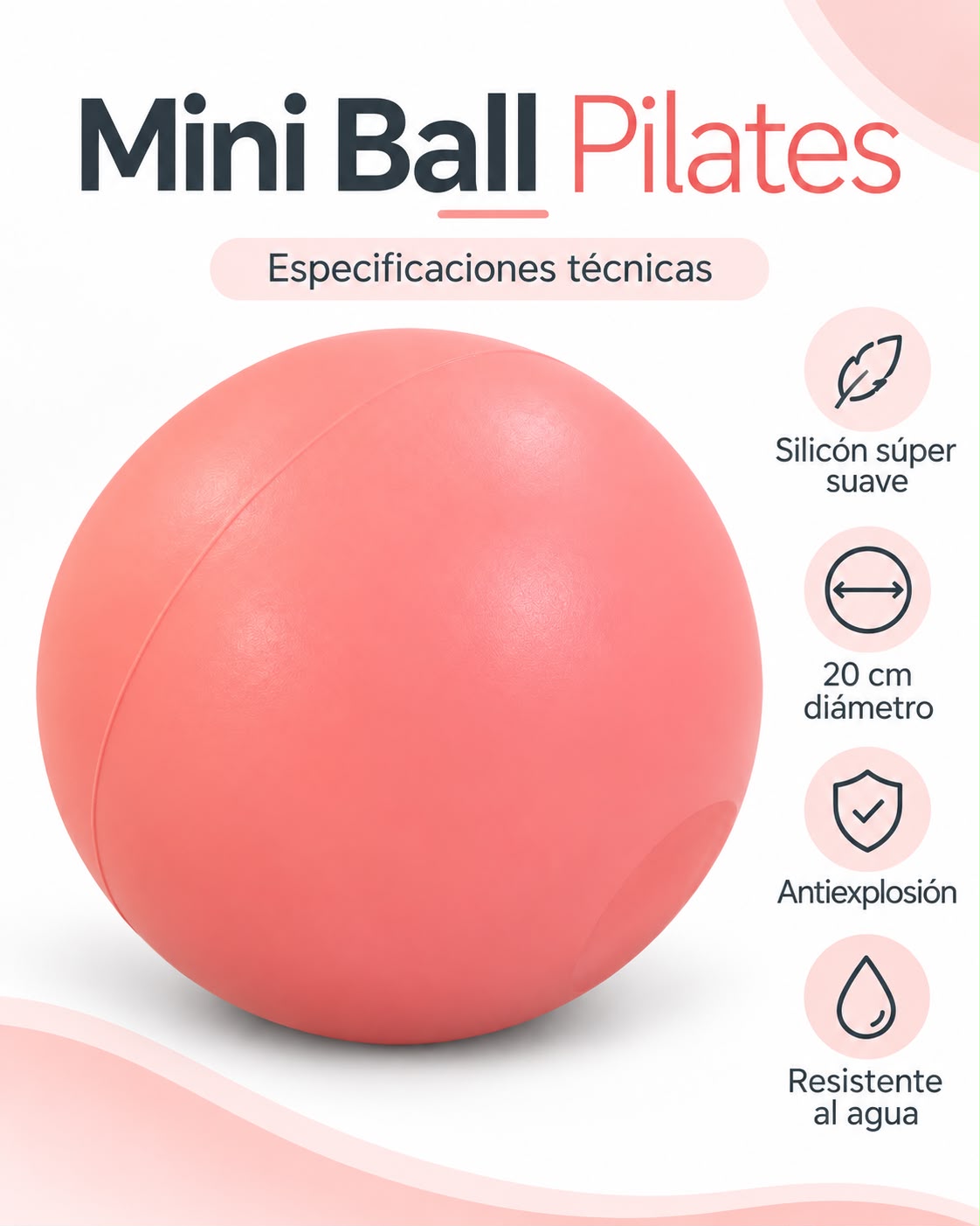 Pelota Mini Ball 20CM Anti/explosión Silicón - miniatura 3