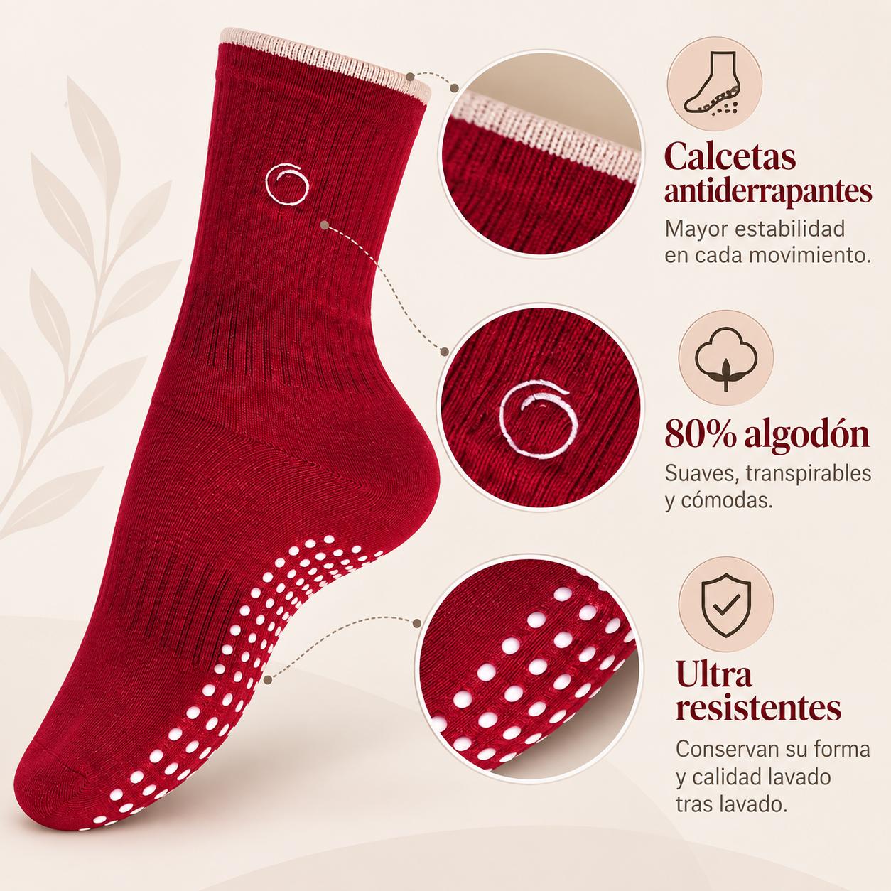 Calceta Antiderrapante Tinto Melocotón Basic - miniatura 3